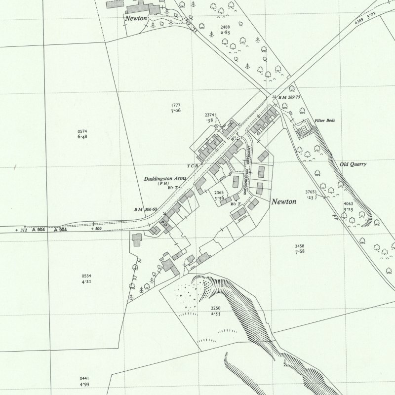 Newton - 1:2,500 OS map c.1955, courtesy National Library of Scotland