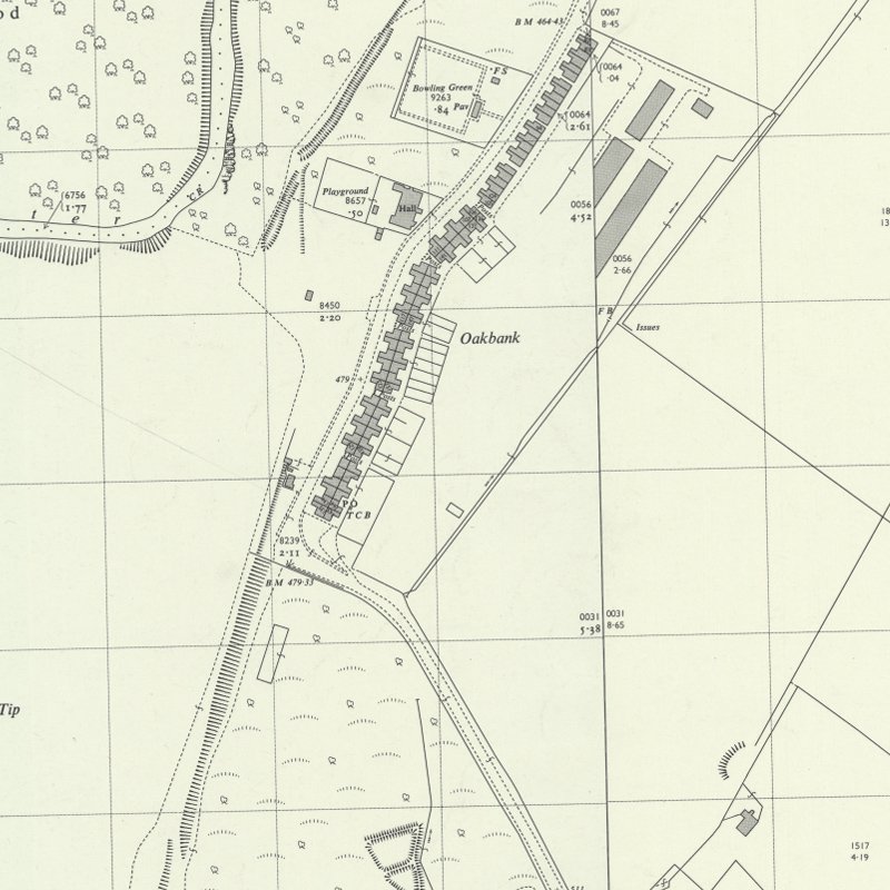 Oakbank - 1:2,500 OS map c.1963, courtesy National Library of Scotland