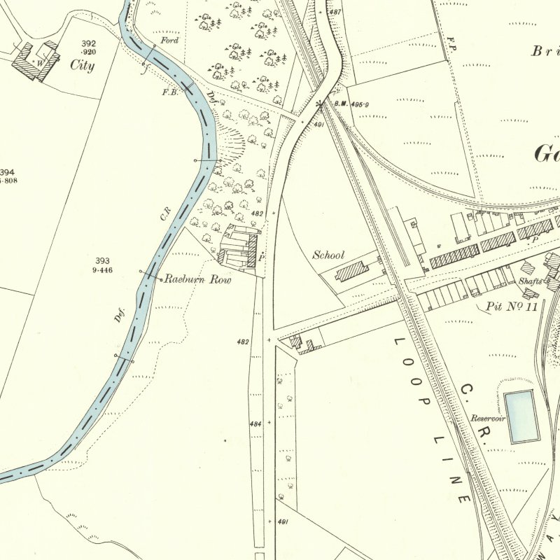 Raeburn Rows - 25" OS map c.1895, courtesy National Library of Scotland