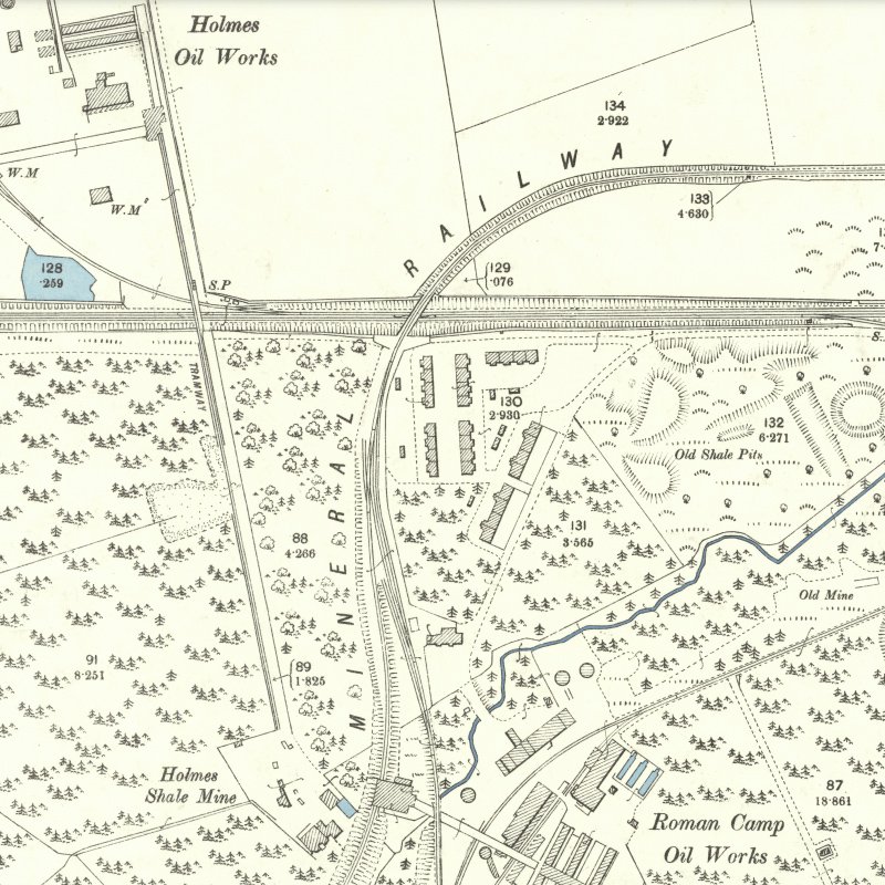 Roman Camp - 25" OS map c.1897, courtesy National Library of Scotland