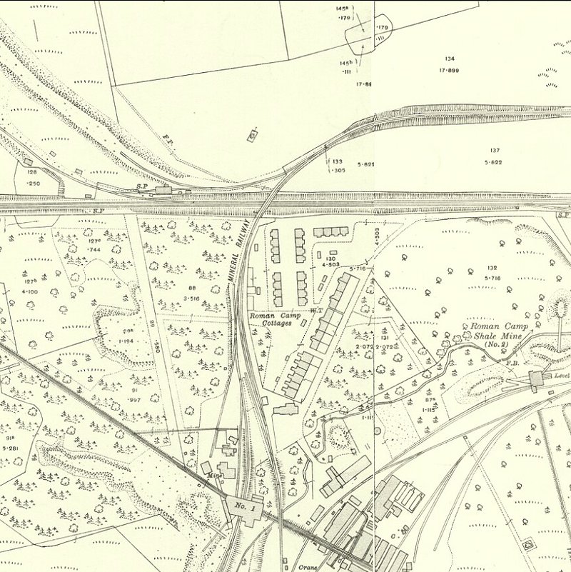 Roman Camp - 25" OS map c.1917, courtesy National Library of Scotland