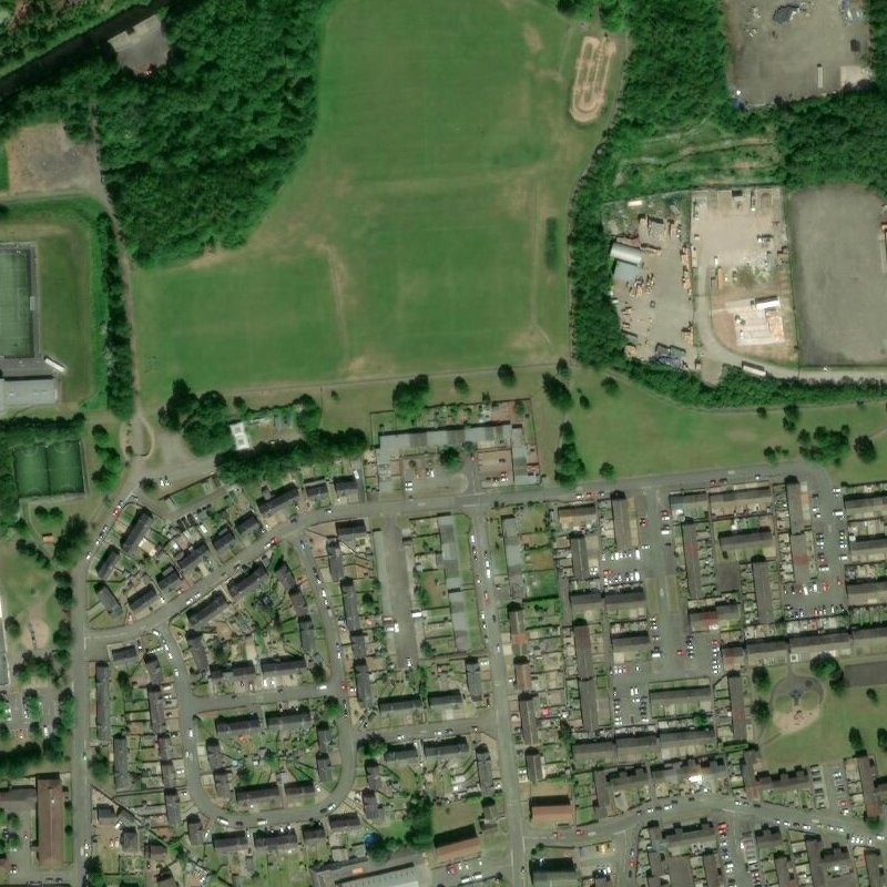 Stewartfield Rows - Aerial, courtesy National Library of Scotland