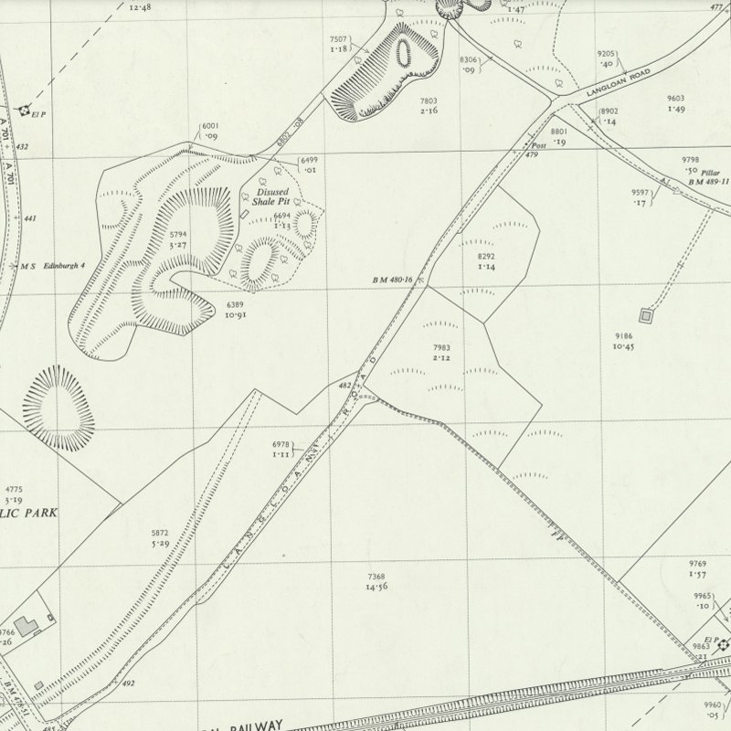 Straiton: Oakbank Cottages - 1:2,500 OS map c.1958, courtesy National Library of Scotland