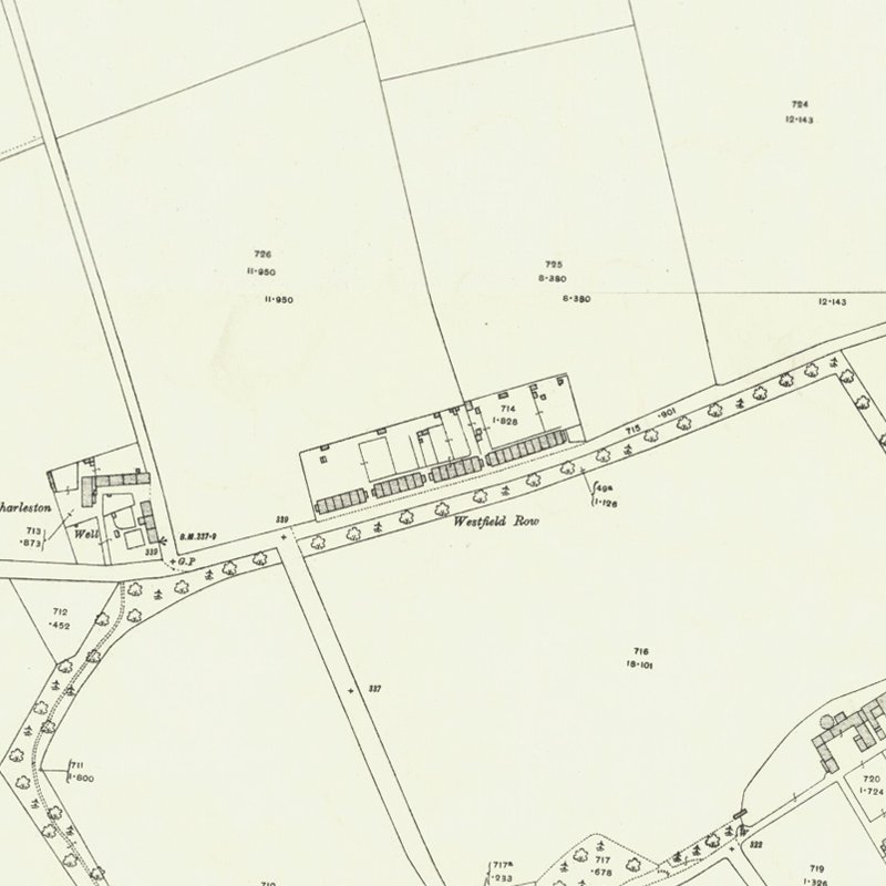Westfield Row - 25" OS map c.1917, courtesy National Library of Scotland