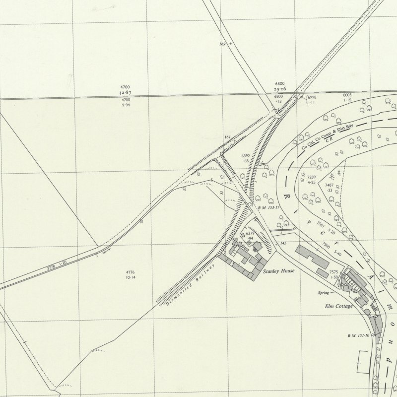 Westerton Cottages - 1:2,500 OS map c.1954, courtesy National Library of Scotland