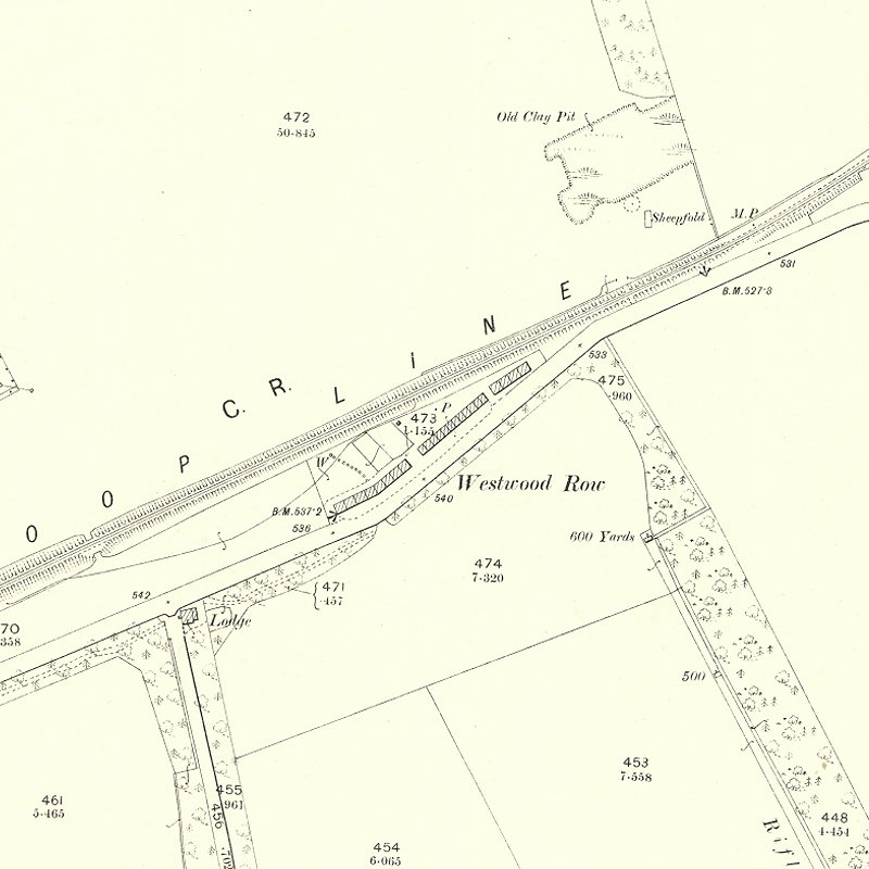 Westwood Row - 25" OS map c.1895, courtesy National Library of Scotland