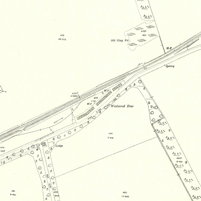 Westwood Row - 25" OS map c.1917, courtesy National Library of Scotland