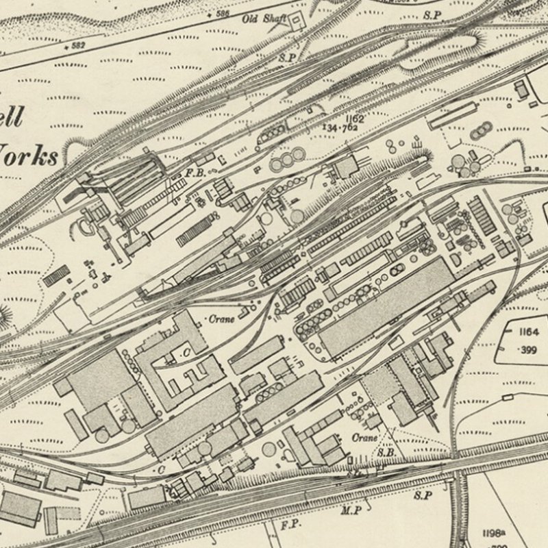 Addiewell Chemical Works - 25" OS map c.1907, courtesy National Library of Scotland