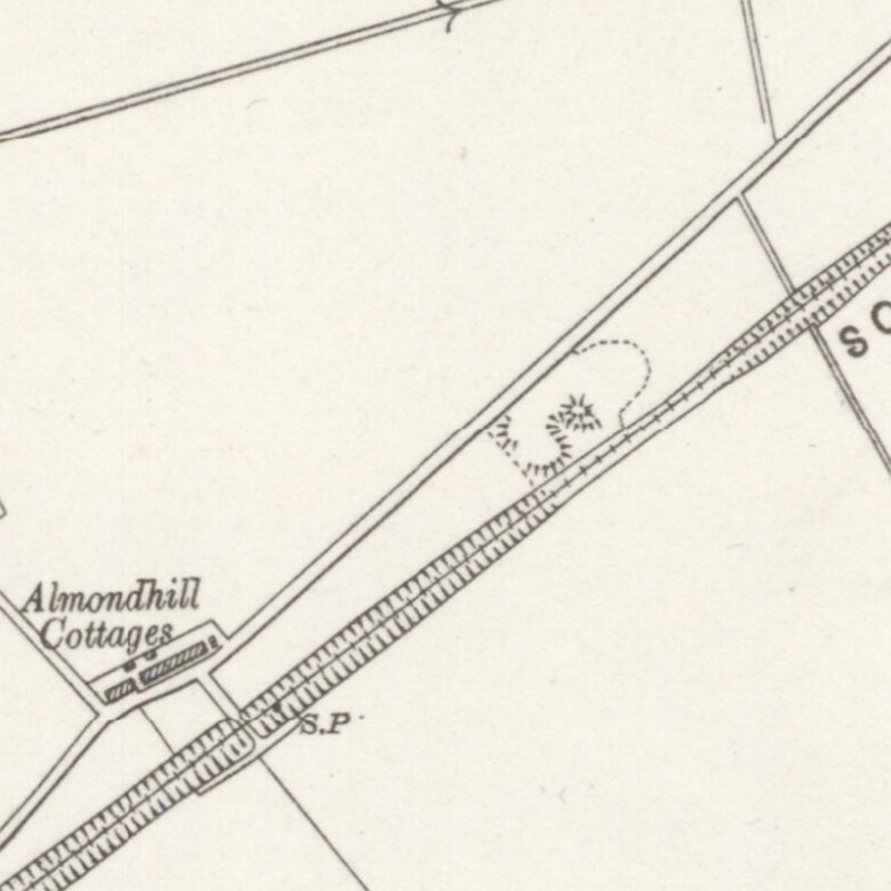 Almondhill Oil Works - 25" OS map c.1914, courtesy National Library of Scotland