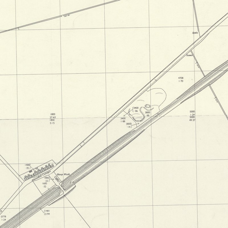 Almondhill Oil Works - 1:2,500 OS map c.1962, courtesy National Library of Scotland