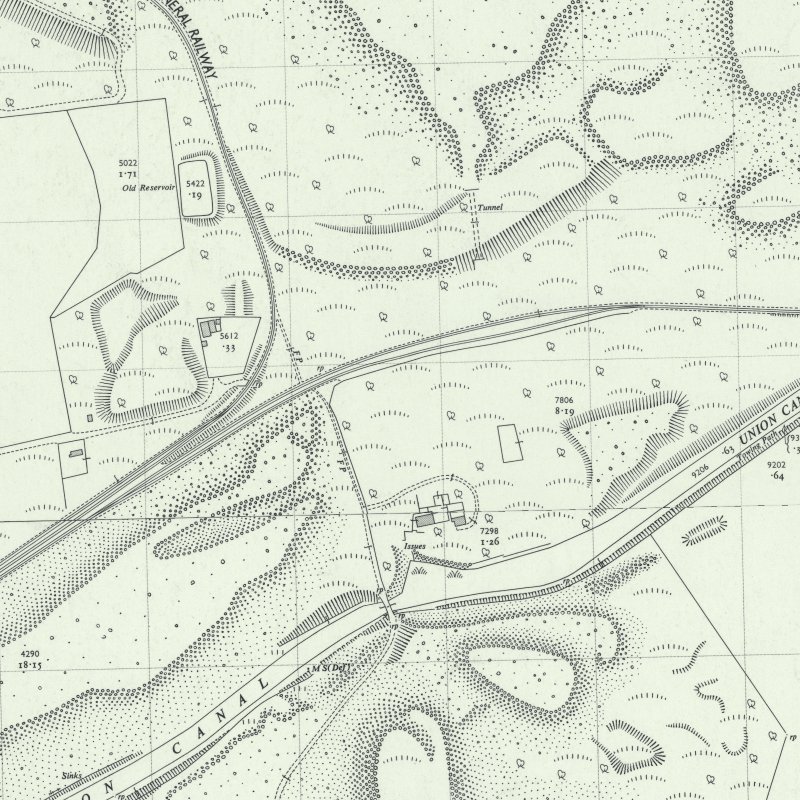 Broxburn: Albyn Oil Works - 1:2,500 OS map c.1954, courtesy National Library of Scotland