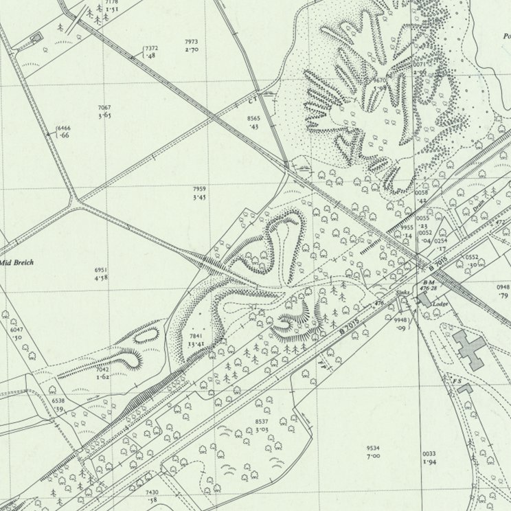 Breich Oil Works - 1:2,500 OS map c.1958, courtesy National Library of Scotland