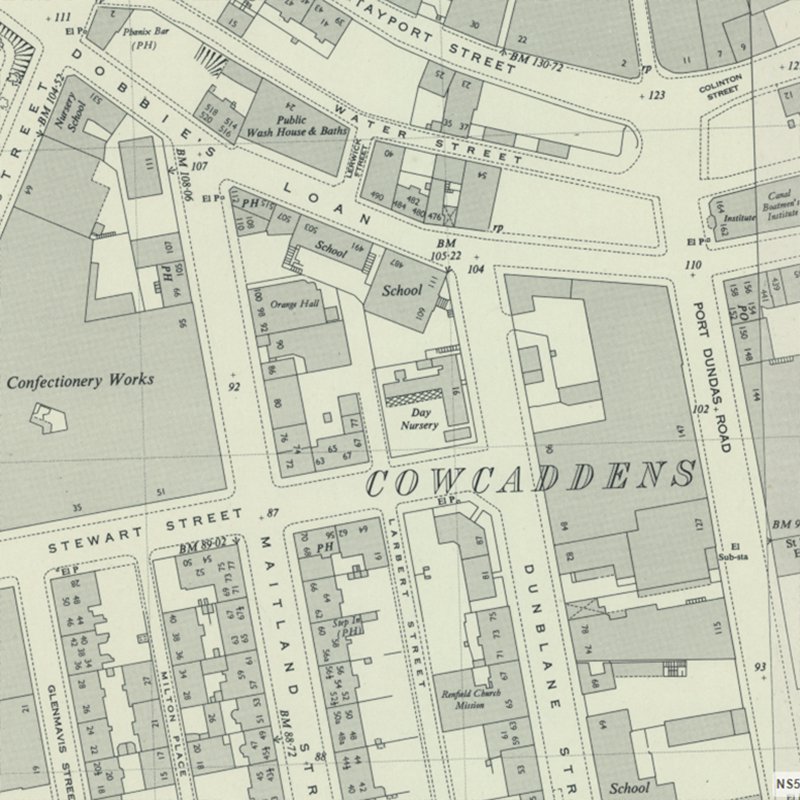 British Asphalte Oil Works - 1:2,500 OS map c.1950, courtesy National Library of Scotland