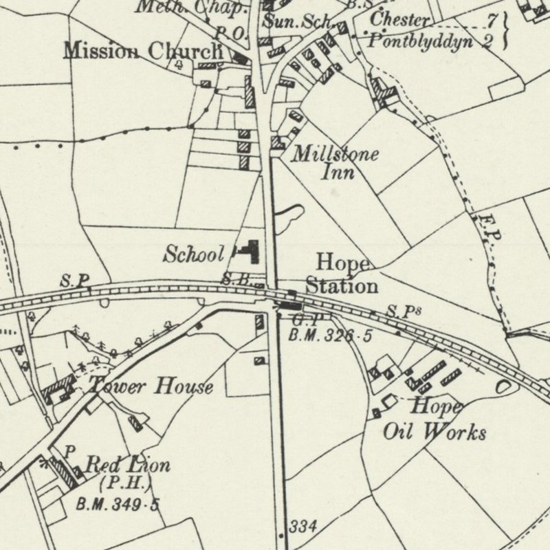 Cambrian Oil Works - 6" OS map c.1898, courtesy National Library of Scotland