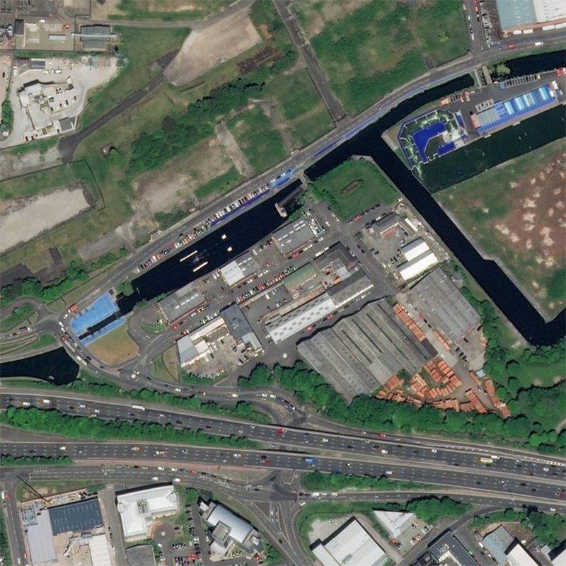 Canalbank Paraffin Oil Works - Aerial, courtesy National Library of Scotland
