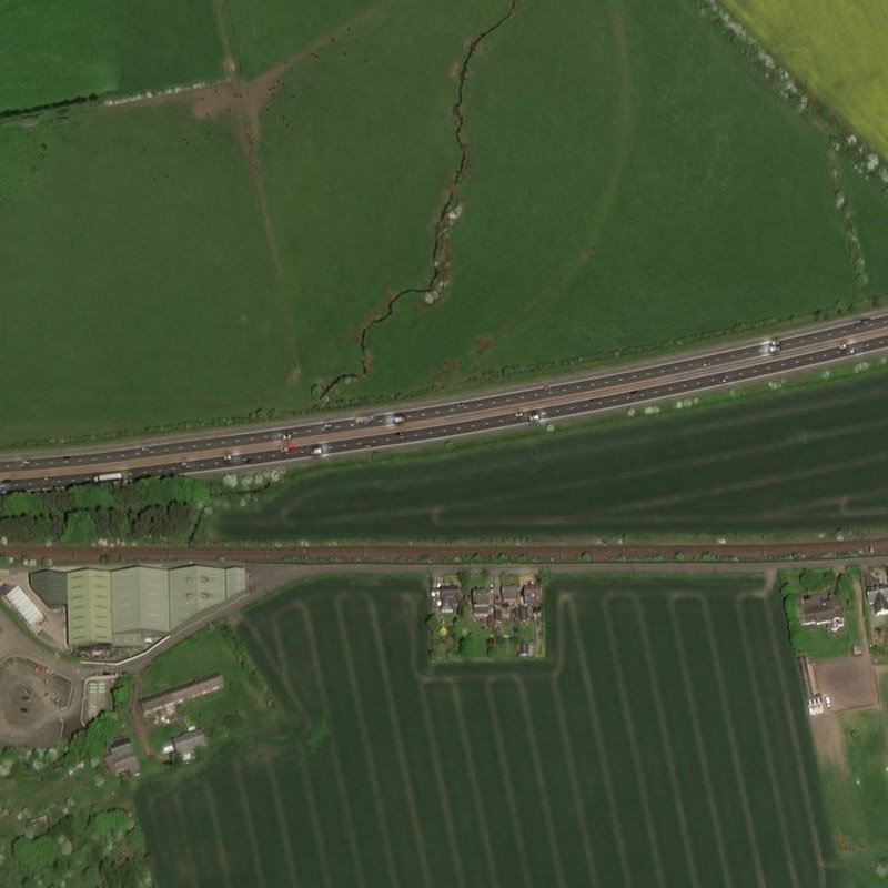 Cawburn Oil Works - Aerial, courtesy National Library of Scotland