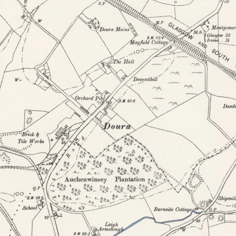 Doura Oil Works - 25" OS map c.1897, courtesy National Library of Scotland