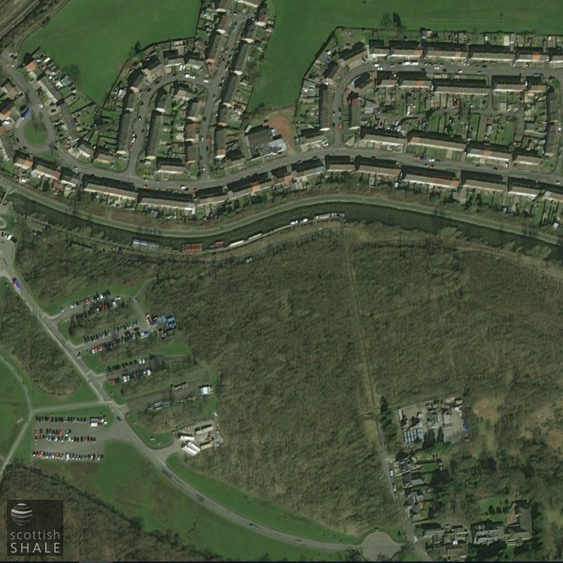 Falkirk Oil Works - Aerial, courtesy National Library of Scotland