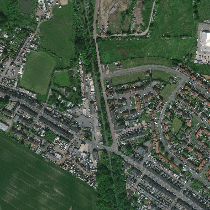 Fence Houses Oil Works, Aerial, courtesy National Library of Scotland