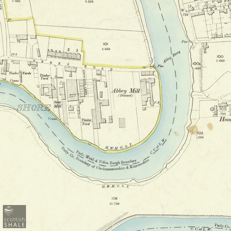 Forthbank Oil Works - 25" OS map c.1897, courtesy National Library of Scotland