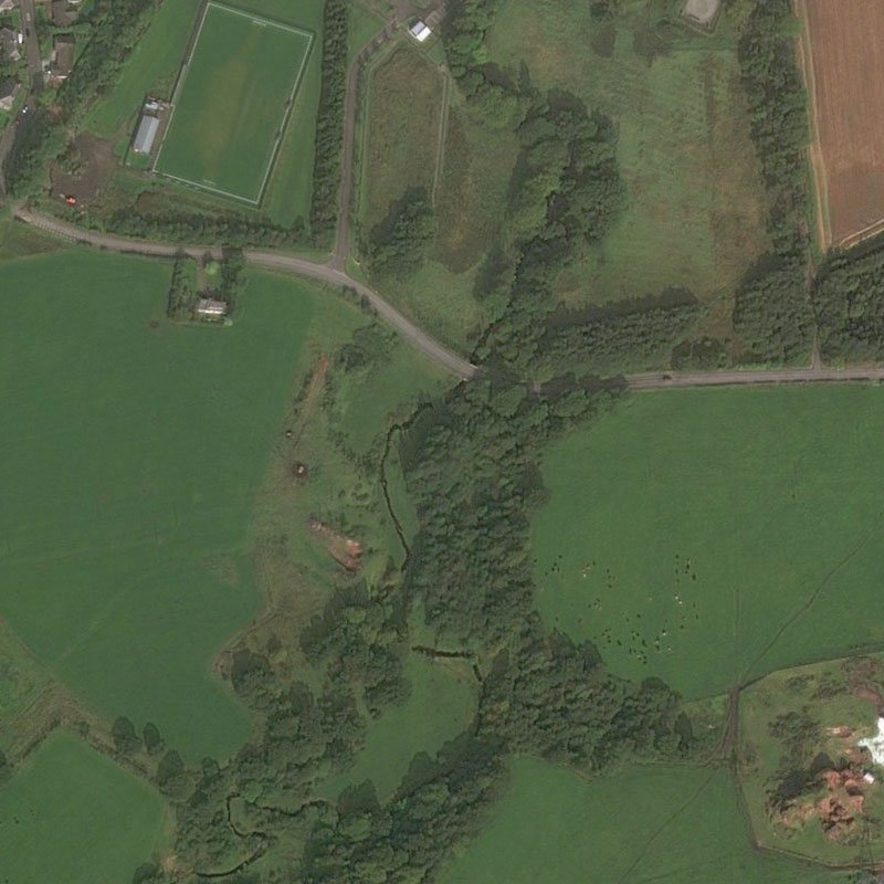 Hermand (Thornton's) Shale Oil Works - Aerial, courtesy National Library of Scotland