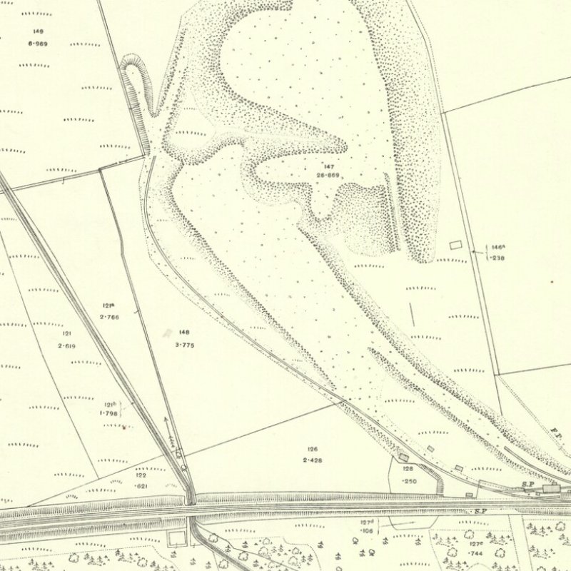 Addiewell Village, 25" OS map c.1917, courtesy National Library of Scotland