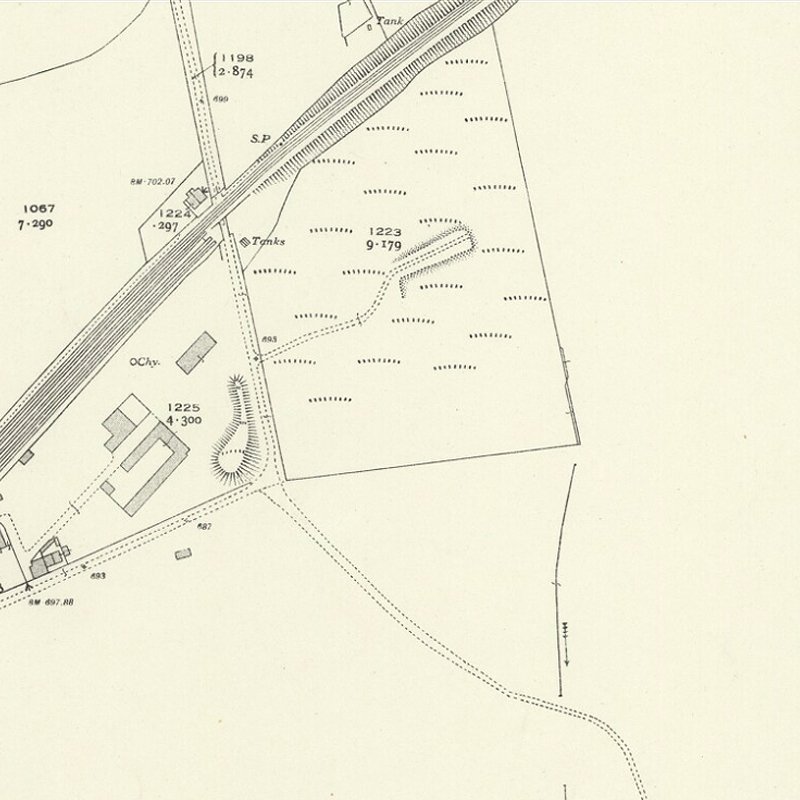 Lanark (aka Lanarkmoor) Oil Works - 25" OS map c.1946, courtesy National Library of Scotland