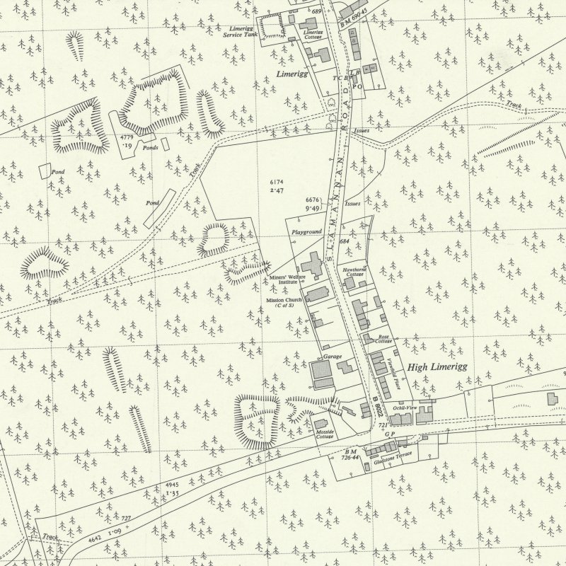 Limerigg Oil Works - 1:2,500 OS map c.1962, courtesy National Library of Scotland