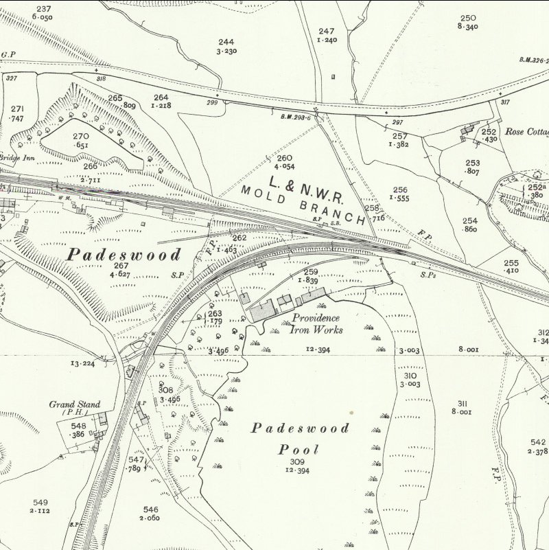 Mold Valley Oil Works - 25" OS map c.1912, courtesy National Library of Scotland