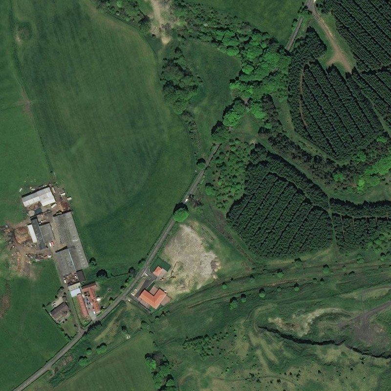 Nettlehole Oil Works - Aerial, courtesy National Library of Scotland