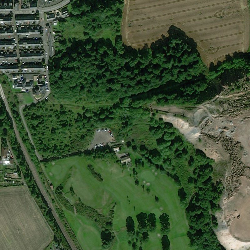 Niddrie Castle Oil Works - Aerial, courtesy National Library of Scotland