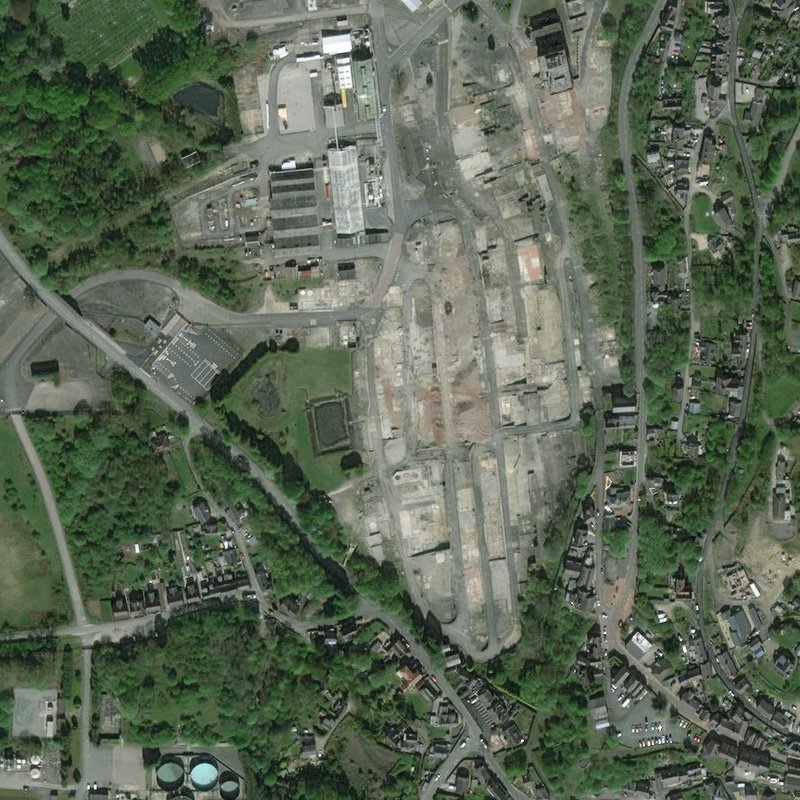 Plaskynaston Oil Works - Aerial, courtesy National Library of Scotland