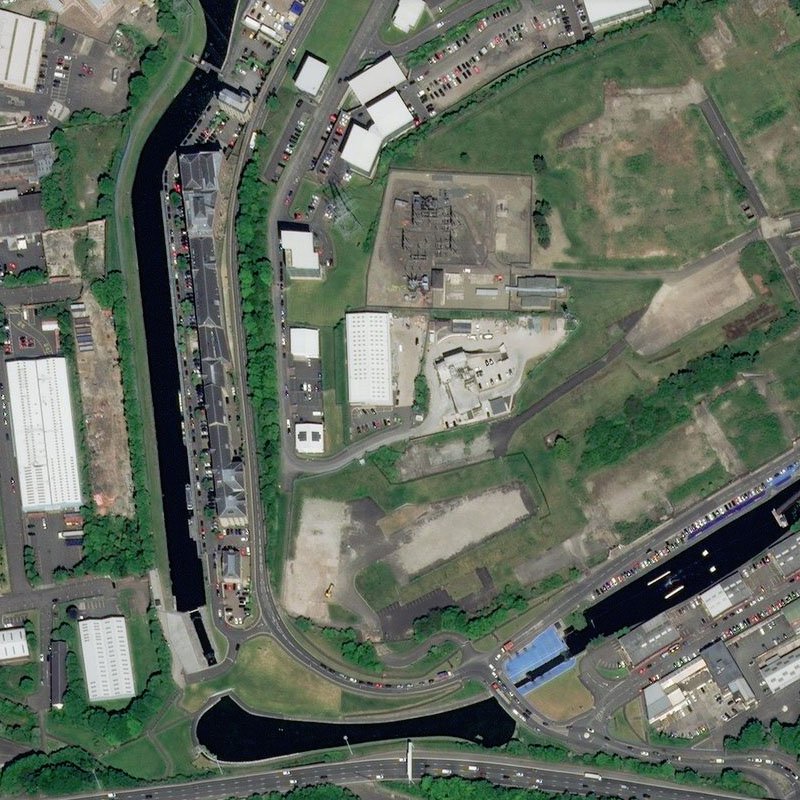 Port Dundas Paraffin Oil Works - Aerial, courtesy National Library of Scotland