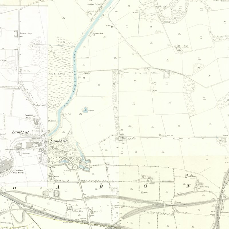 Possil Oil Works - 25" OS map c.1897, courtesy National Library of Scotland