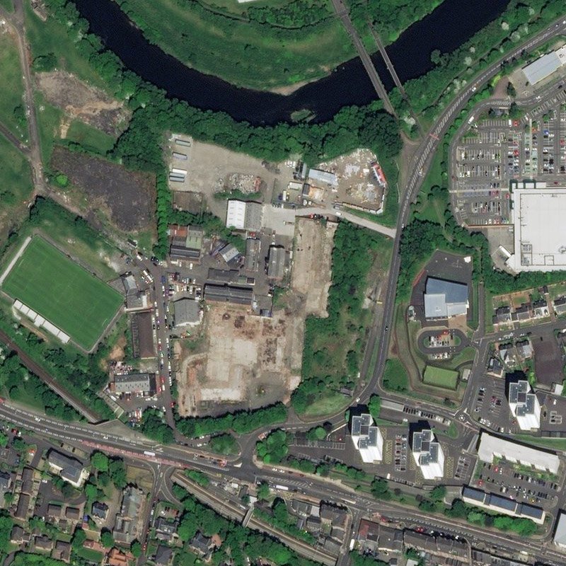 Rosebank Oil Works - Aerial, courtesy National Library of Scotland