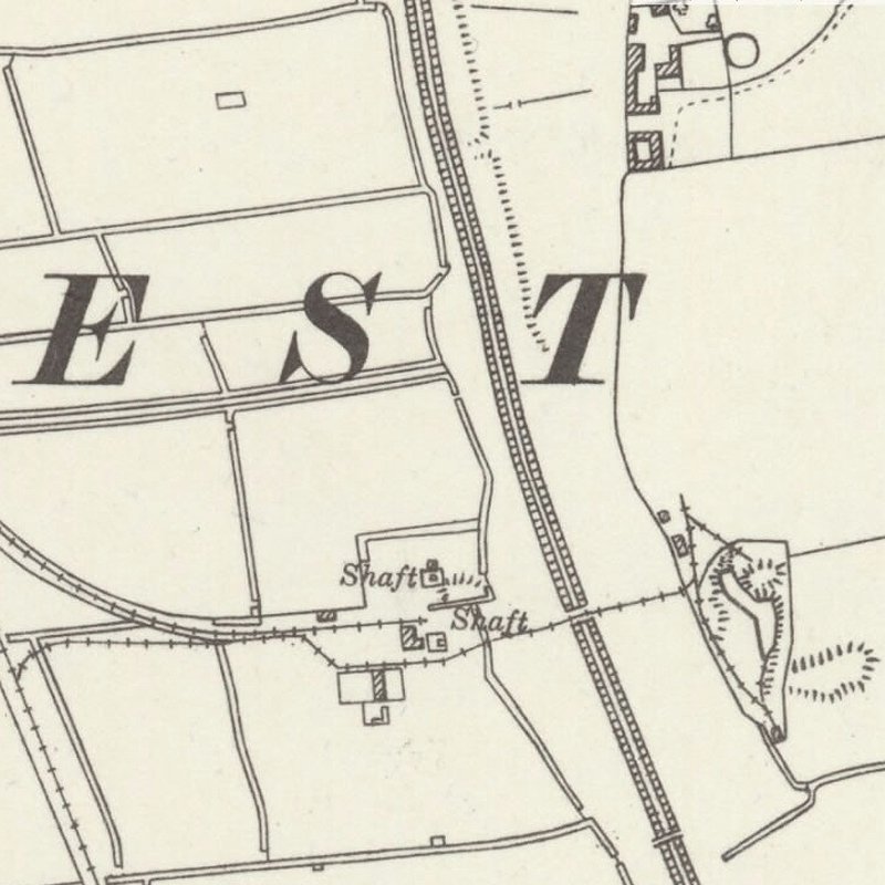 West Winch No.1 & 2 pits - 6" OS map c.1927, courtesy National Library of Scotland