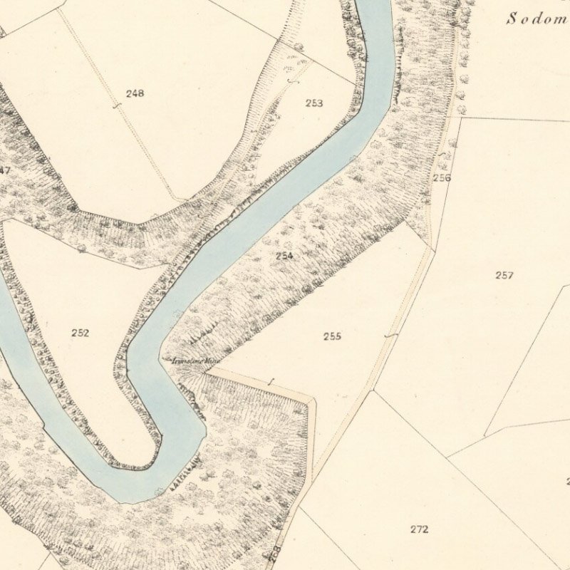 Stonehouse Oil Works - 25" OS map c.1864, courtesy National Library of Scotland