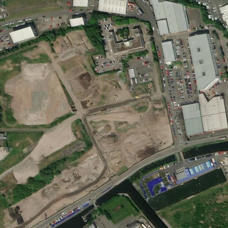 Vulcan Oil Works - Aerial, courtesy National Library of Scotland